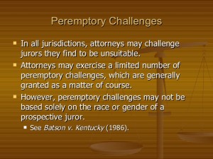 peremptory challenge